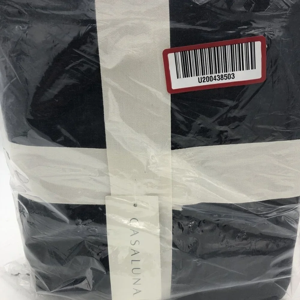 Casaluna King Duvet Set Black Cotton/ Cashmere